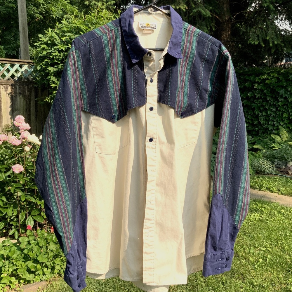 Koda Sunset rare unique western cowboy rodeo shirt XL
